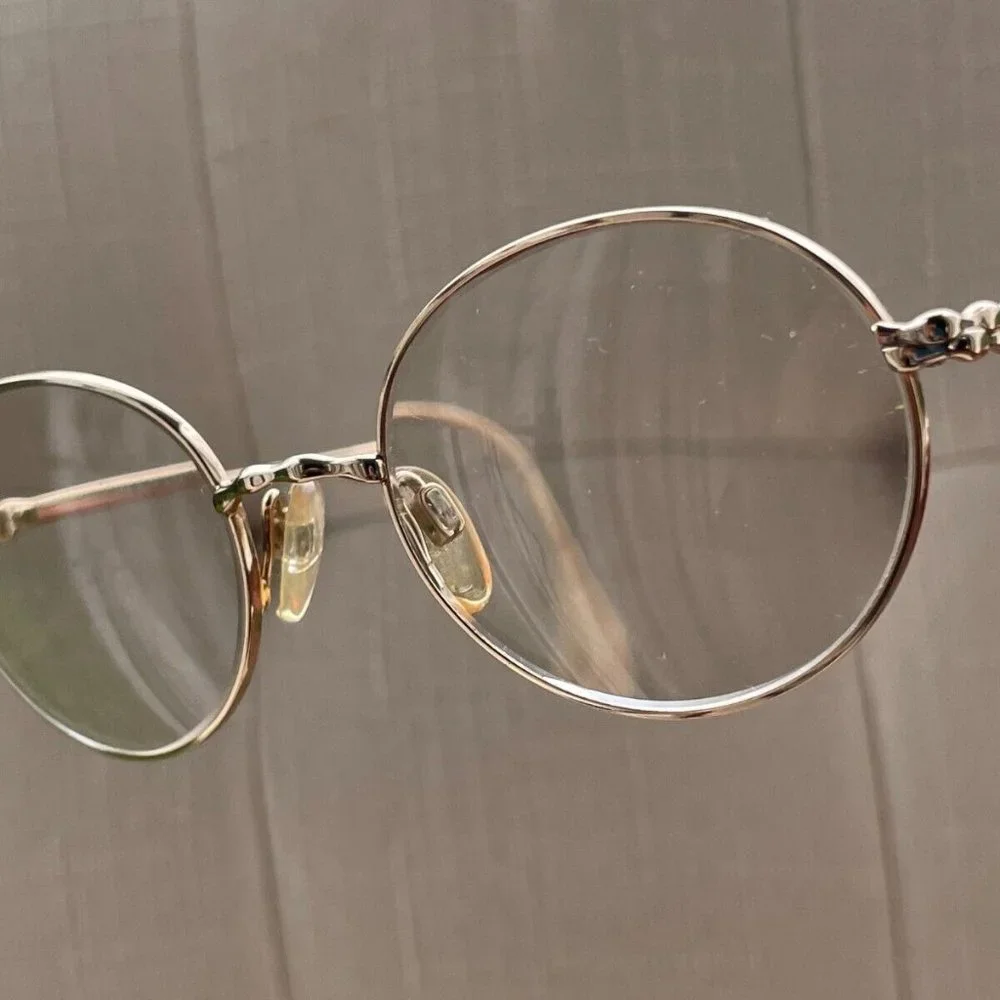 Vintage Liz Claiborne Women Eyeglasses Gold Tone Glasses Made in Italy